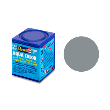 TINTA ACRÍLICA AQUA COLOR SOLÚVEL EM ÁGUA CINZA MÉDIO FOSCO 18ML 43 REVELL REV 36143